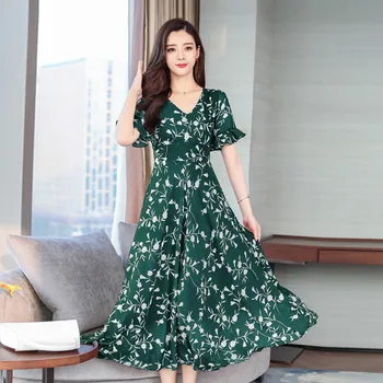 

Ladies Dresses Summer Dress Women Maxi Sundress Button Up Split Floral Print Flowy Evening Party Female Long Dresses Vestidos