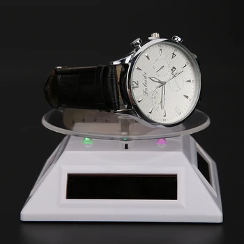 

ABS Acrylic Watch Stand Jewelry Holder 100*100*40mm Solar Automatic Rotating Stand Ring Bracelet Watch Showcase