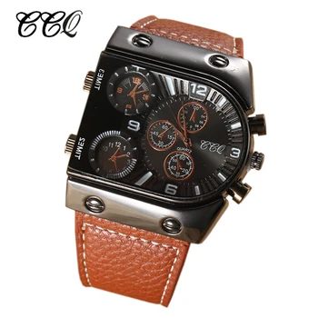 

CCQ Luxury Brand Watches Mens High Quality Genuine Leather Strap Men's Quartz Watch Male Clock Wristwatch Relogio Masculino