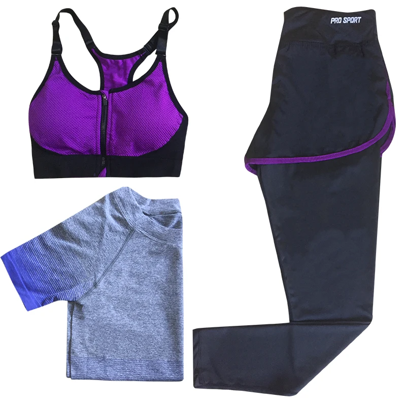 YD, Новое поступление, 3 шт., женский спортивный комплект для йоги, тренажерный зал, бег, спортивная одежда, костюм для фитнеса, йоги, одежда для тренировок