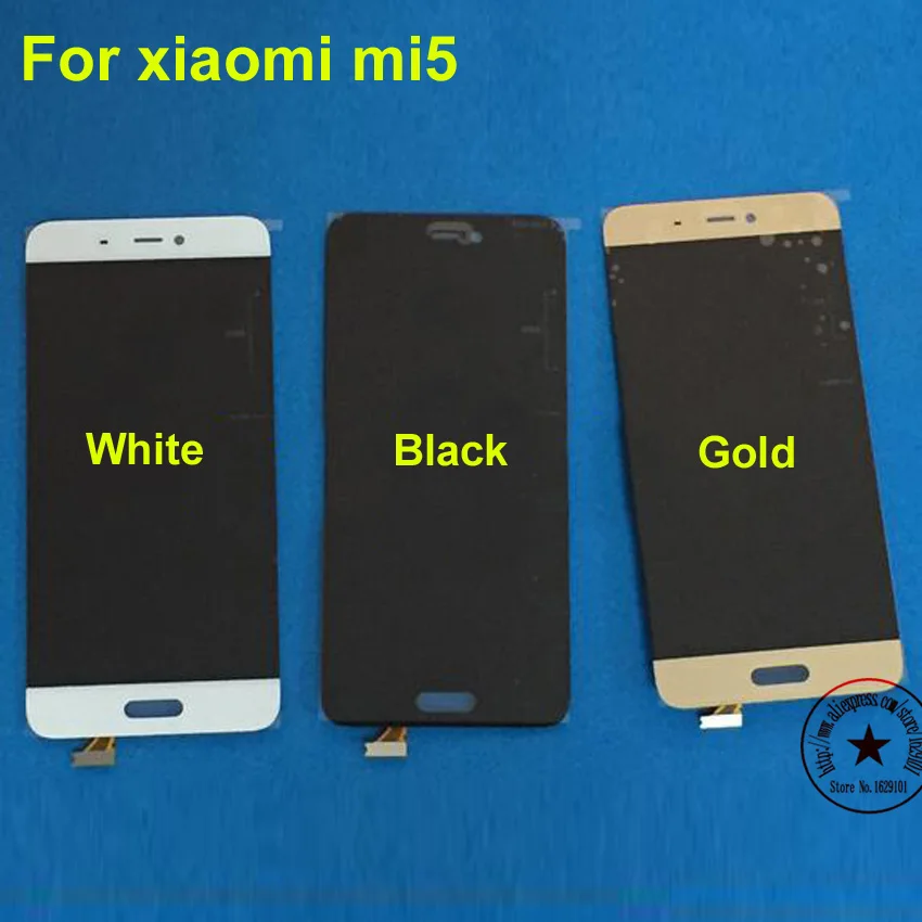 

Black white gold NEW Full LCD Display Touch Screen Digitizer Assembly For Xiaomi Mi5 M5 mi 5 Mobile Phone Replacement