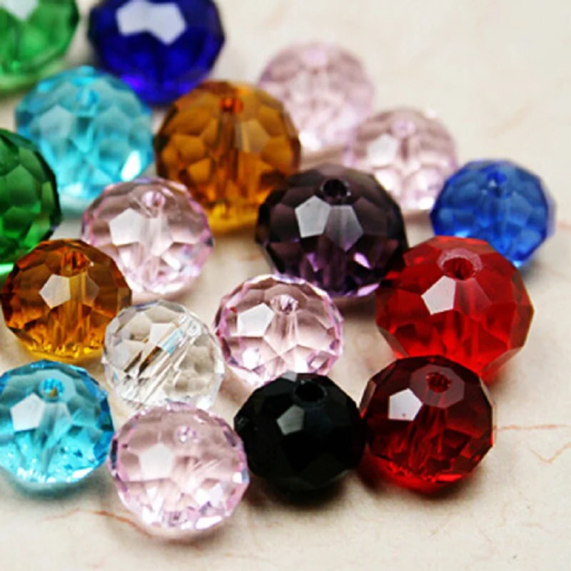 rondell 10 unités 10x8mm violet Rodé perle