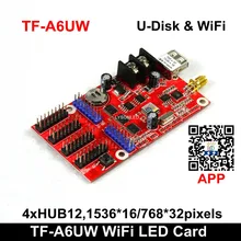 AliExpress 5 шт./лот TF-A6UW wifi+ usb-диск беспроводной контроллер резервного заряда с led-дисплеем, F3.75 F5.0 P10 рекламный светодиодный дисплей wifi карта