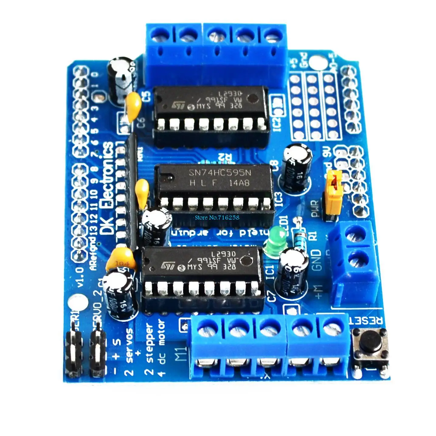 10pcs/lot L293D motor control shield motor drive expansion board FOR ...