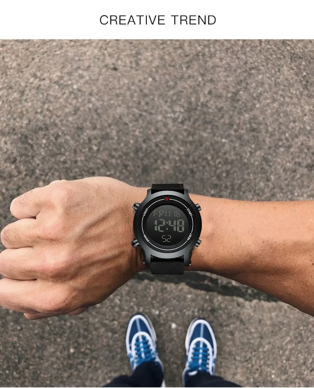 Модные брендовые спортивные часы для мужчин BIDEN цифровые наручные часы водонепроницаемые светодиодные задние военные мужские часы повседневные часы для активного отдыха