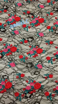 

Nigerian French lace Fabric JIANXI.C-1216121 High Quality flower embroidered African Tulle Lace Fabric
