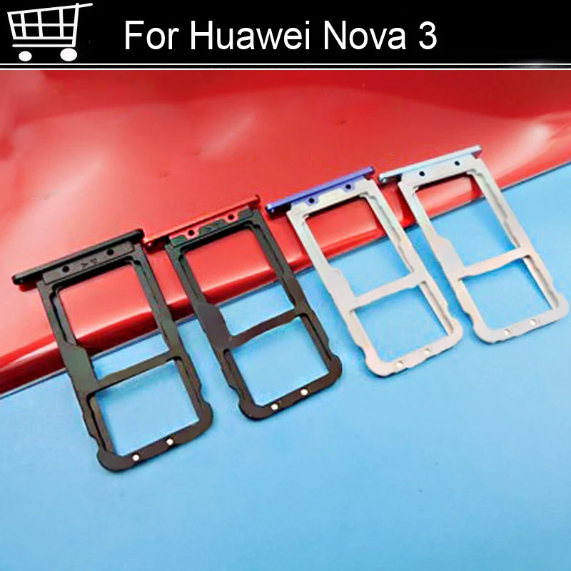 100% Original Silver SIM Card Tray For Huawei Nova 3 SD Holder Drawer Nova3 Parts | Мобильные телефоны и аксессуары