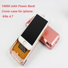 Kailiya Technology Portable Wireless 10000mAh Power Bank Cover Case Battery Charger For Apple iPhone 5/5S 6/6S Plus