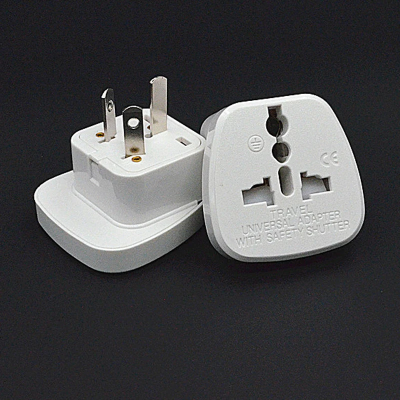 1PC White Black 3pin AU Australia New Zealand Power Converter Electric 