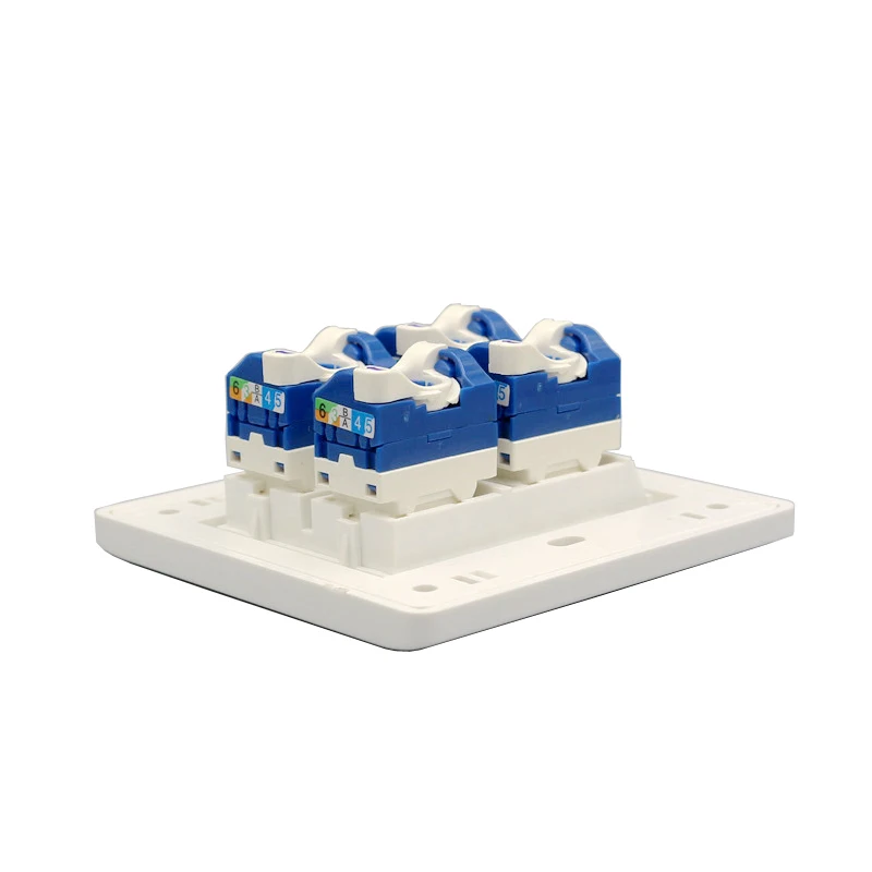 4 Ports Rotata CAT6 RJ45 Wall Panel pic 2