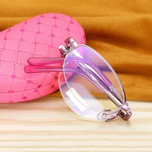 Металлические складные очки для чтения, женские очки по рецепту, анти-синие очки для женщин и мужчин, складные очки с коробкой