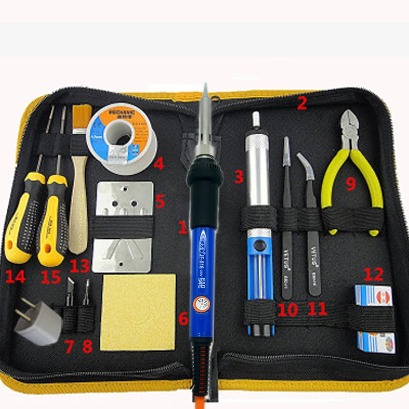 

50W 220V Solder Soldering Iron Kit Adjustable Temperature Welding Rework Tools With Soldering Tip Desoldering Pump
