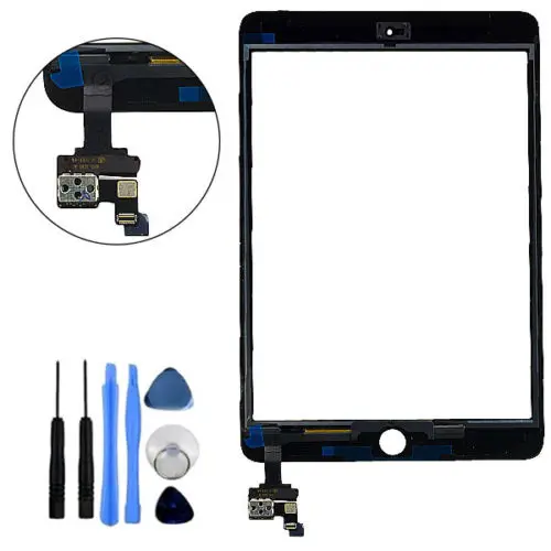 

For iPad Mini 1 & 2 Glass Digitizer Touch Screen IC Chip Flex Assembly back or white replacment not original
