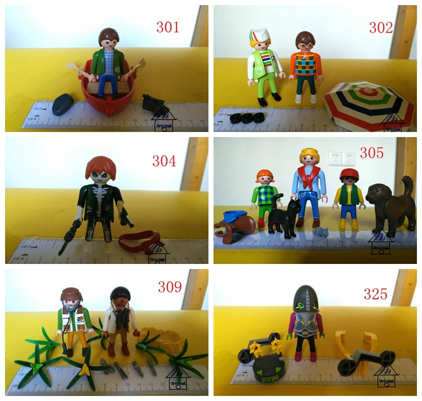 multi style pretend font b toy b font of playmobil Action Figures ET boat happy family