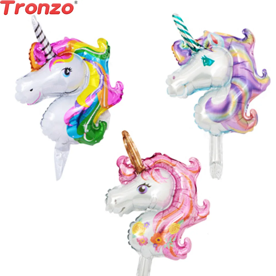 

Tronzo Unicorn Balloons Birthday Party Decorations Kids Wedding Baby Shower 3pcs Foil Unicorn Party Balloons Anniversary
