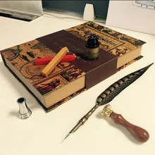 Deluxe Quill Медь перо фазана ручка набор с 5 Nibs 1 штамп для чернил море восковая ручка держатель каллиграфия свадебный подарок знак перьевая ручка