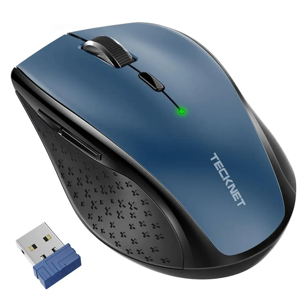 TeckNet Беспроводная оптическая мышь 2 4 ГГц USB Nano приемник 2400 dpi эргономичная