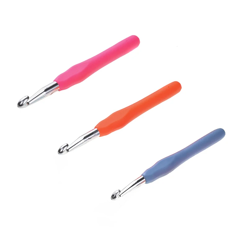 8.0 9.0 10.0mm Crochet Hook Soft Handle Crochet Needles Yarn Knitting Needles 0c