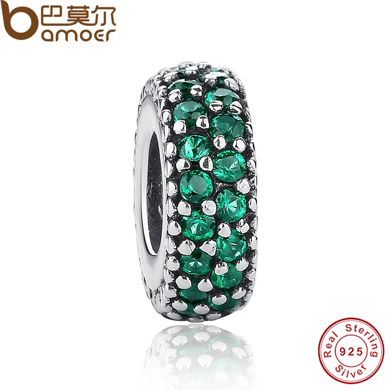 

New Gift Charms Fit Original Bracelet Necklace 925 Sterling Silver Inspiration Within Charm Spacer Green Crystals Beads PAS126