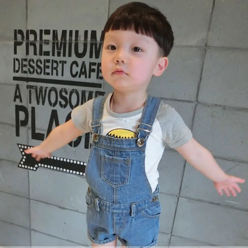Baby Boys Or Girls Jeans Cute Kids Fashion Korean Style Straps Denim