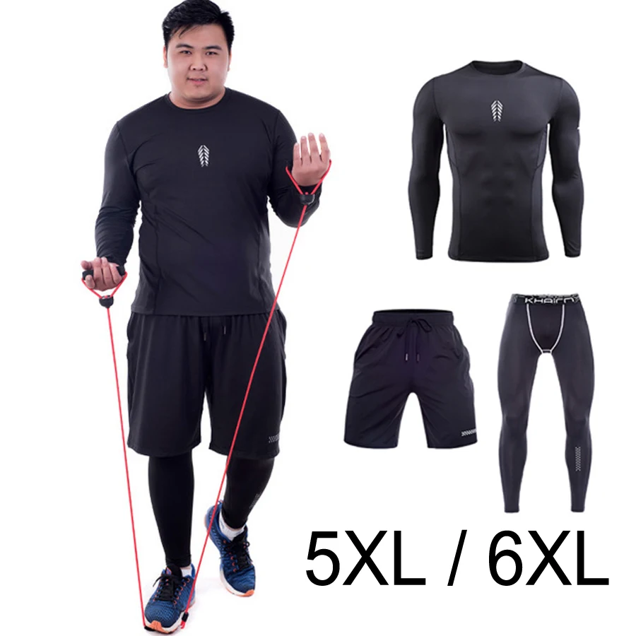 Мужские шорты для бега размера плюс 5XL 6XL эластичные быстросохнущие костюмы