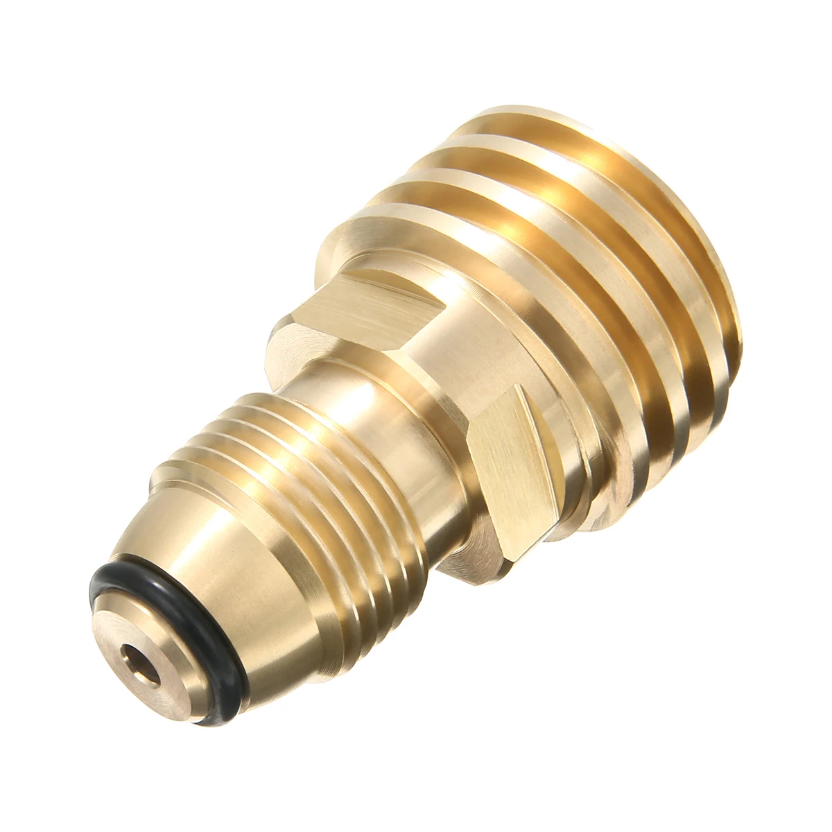 Type 1 Converts Propane LP TANK POL Service Valve to QCC Outlet Brass Adapter