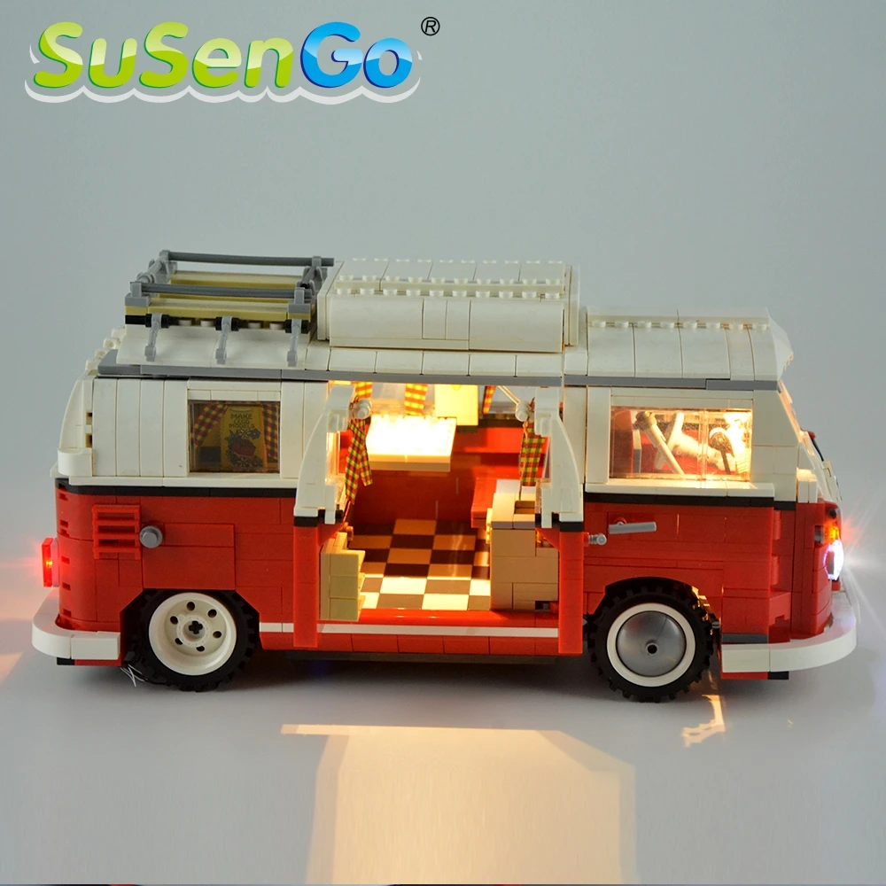 SuSenGo LED Light Kit For Creator 10220 T1 Camper Van Lighting Set Compatible With 21001 (NOT INCLU