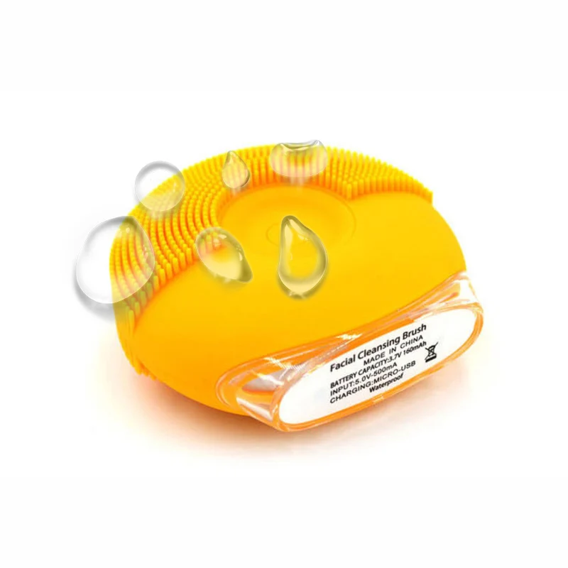 

Food grade silicone wash brush mini wash puff night light charging waterproof electronic beauty instrument face cleansing brush