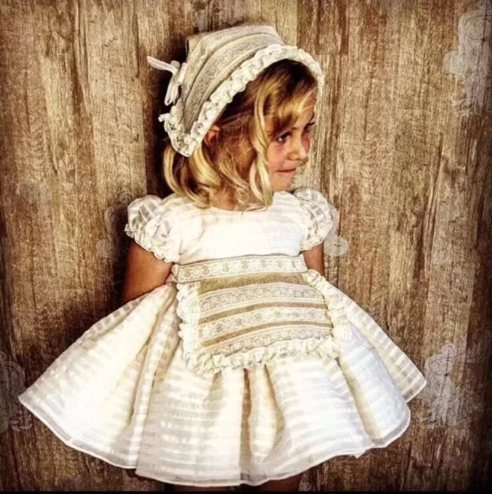 Without Hat 2019 Summer Flower Lace Girls Wedding Pageant