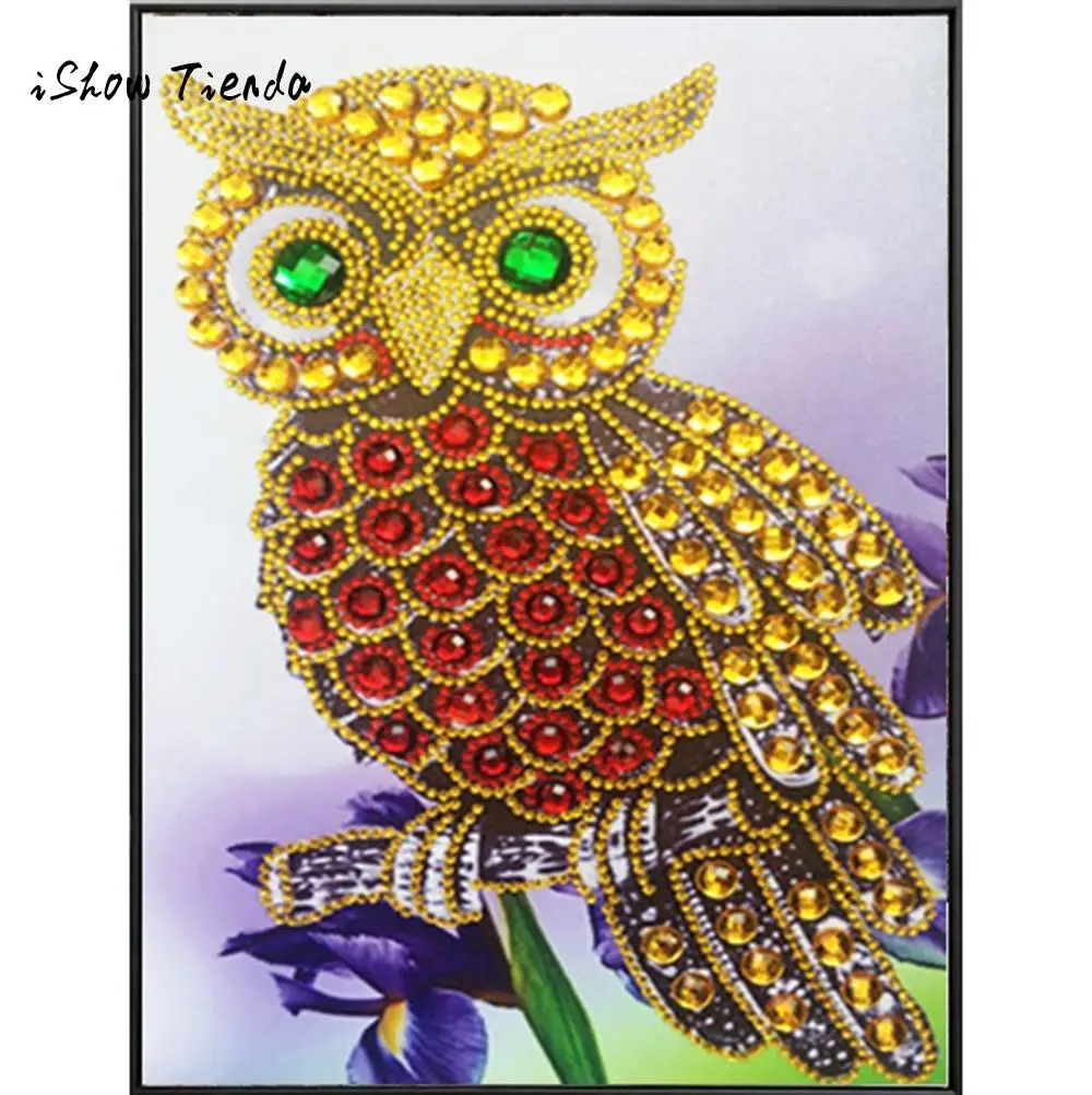 

Owl Special Shaped Diamond Painting DIY 5D Drill Cross Stitch Kits Crystal Rhinestone Picture Serial Diamond Embroidery Art