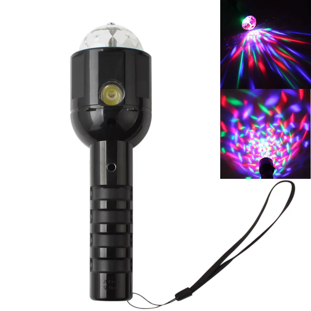 

Hot sale Dj Laser Machines Disco Light Stage Colorful Crystal LED RGB Flashlight Dual Use 3W High Quality