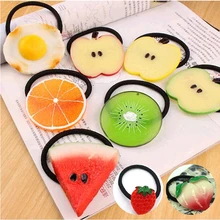 New Summer Style Many Patterns Fruits Slice Fashion Hair Accessories for Girls Women Elastic Hair Bands Rubber Bands Headwear