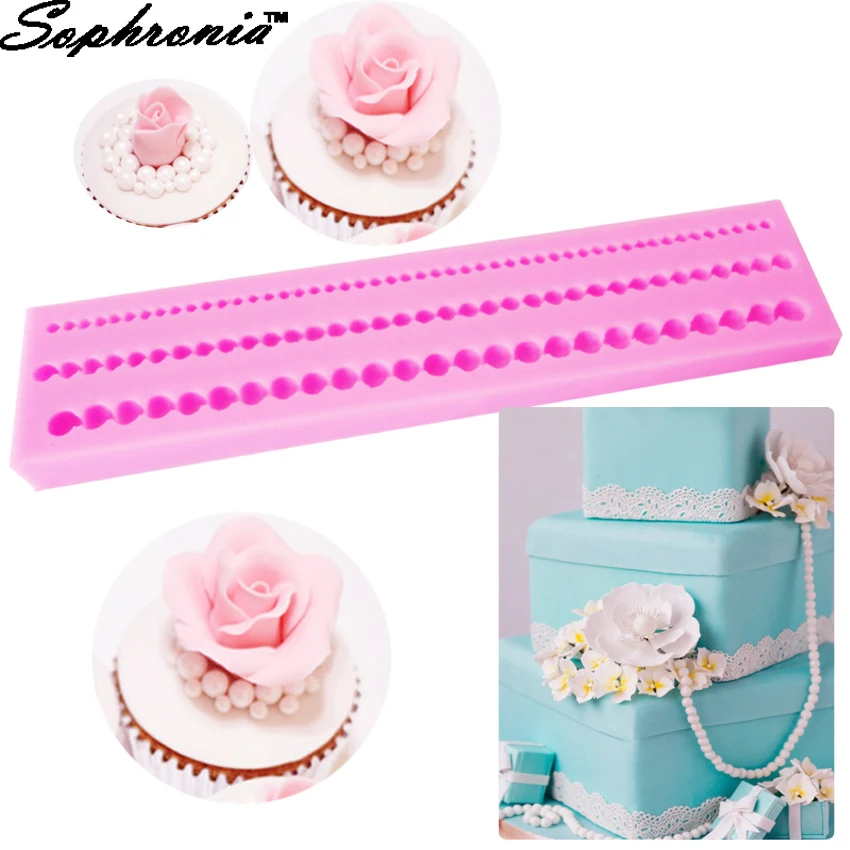 

10PCS/SET M501 Pearl Silicone Mold for Cupcake Baking molde de silicone Creative Cake Decorating Tools Cupcake 19*4.2*1.1CM