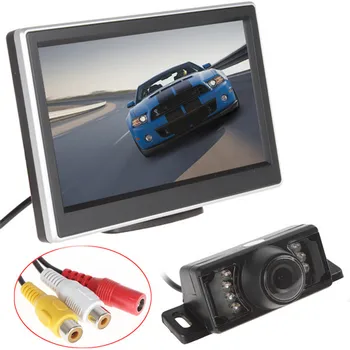 

5 Inch TFT LCD Screen Car Rear View Monitor + Waterproof 120 Degrees 7 IR Lights Night Vision Auto Reverse Backup Camera