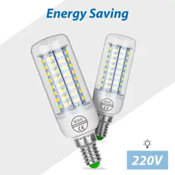 E27 220 В светодио дный лампы 5730 SMD светодио дный лампы E14 кукурузы лампочки GU10 энергосбережения светодио дный свет 24 36 48 56 69 72 светодио дный s