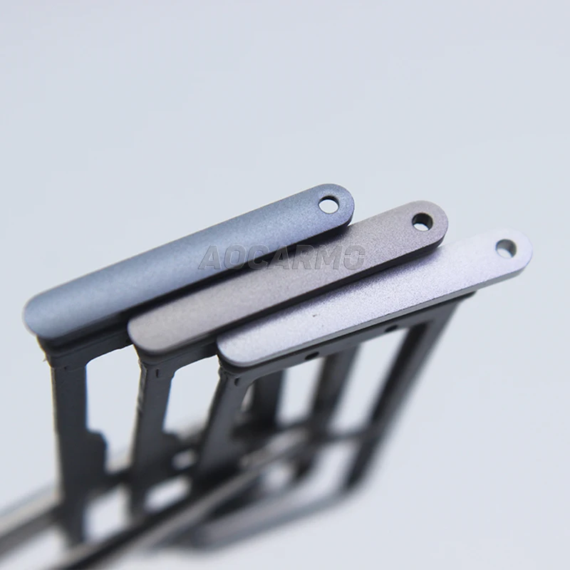 Phone Sim Tray Holder Aocarmo Single/Dual Metal Plastic Nano Sim Card Tray Slot Holder For Samsung Galaxy S7 G930 G930F Gold/Silver/Grey