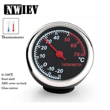 NWIEV для hyundai I30 IX35 Nissan Juke Subaru Suzuki Vitara Swift Opel автомобильные часы термометр гигрометр украшения Аксессуары