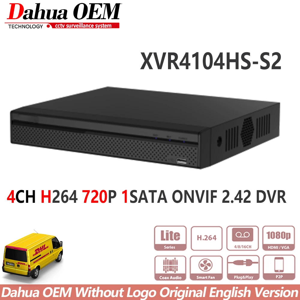 Dahua OEM XVR4104HS S2 4CH DVR 1 SATA 4Channel Penta brid 720P Compact