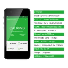 GlocalMe G3 4G LTE odblokowany mobilny Hotspot WIFI na całym świecie wysoka prędkość brak SIM brak opłaty roamingowej kieszonkowe WIFI