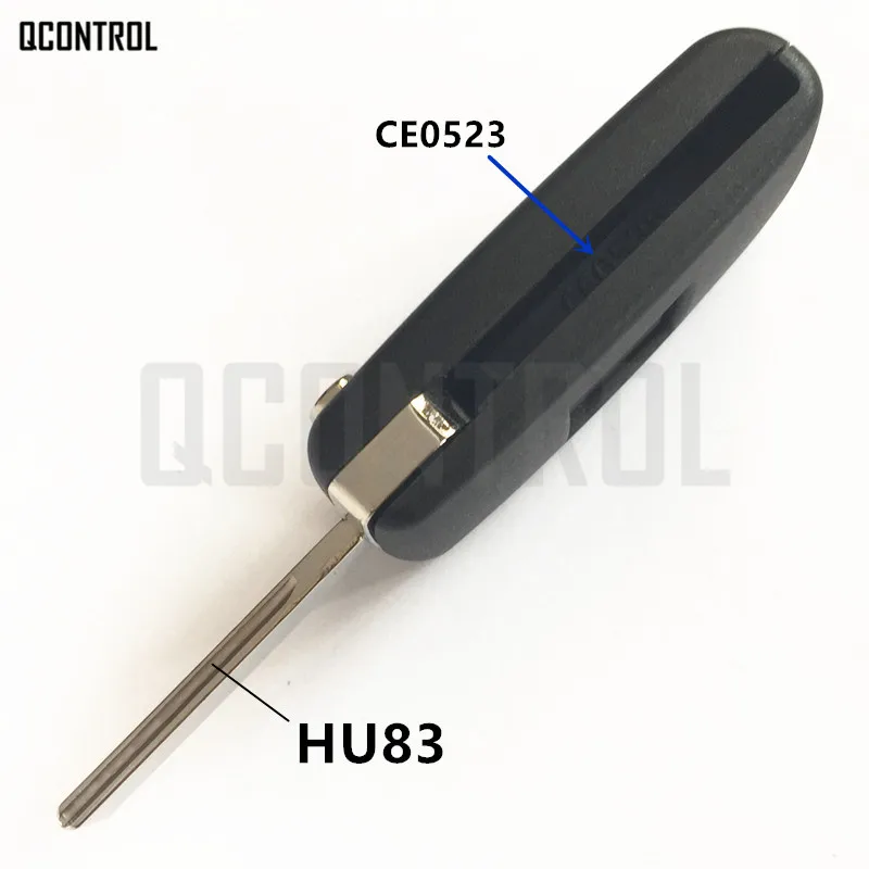 QCONTROL дистанционный ключ с кнопкой лампы для CITROEN Berlingo C5 C4 C3 C2 Picasso авто брелок(CE0523 ASK/FSK, 3BT, HU83