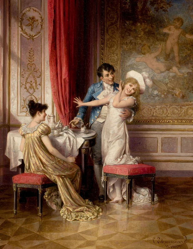 free shipping classical court aristocratic couple canvas prints oil