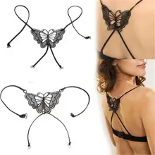 2015 Sexy Lace Big Butterfly Adjustable Strapless Bra Belt Shoulder Straps Gift