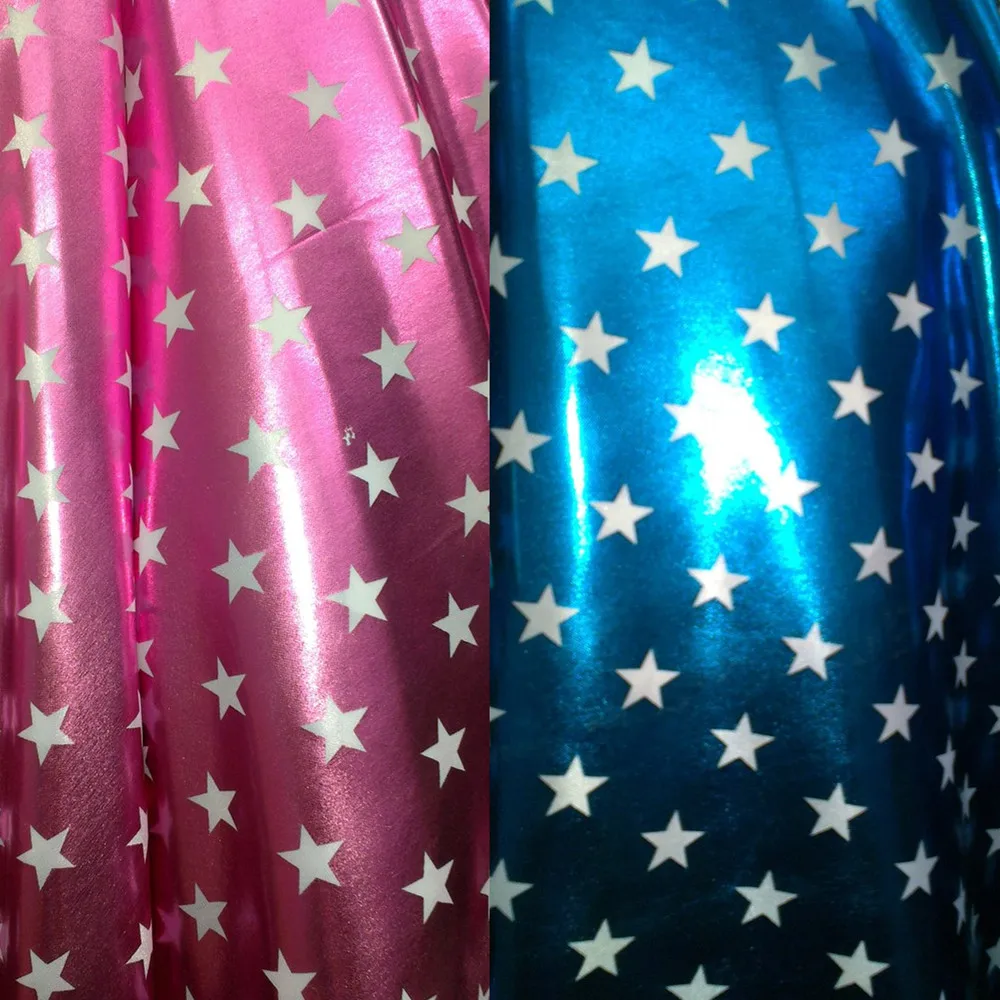 Two Side Elastic Knitted Bronzing Fabric Decoration Five Stars