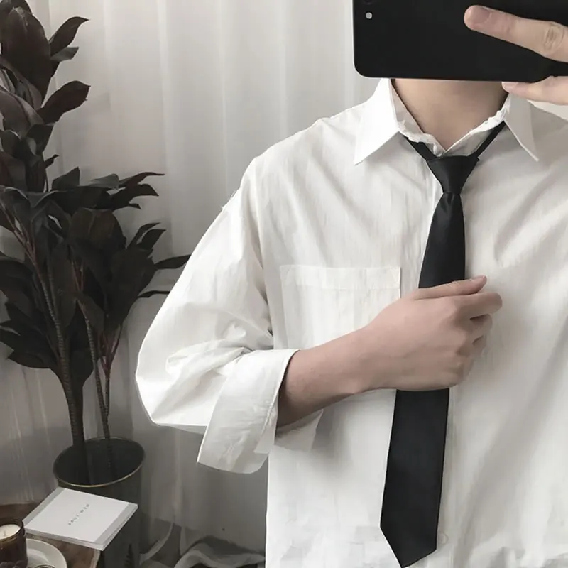 Modo giù Di Casual Femminile Primavera Nuovo xitao Della Collare Il Colore Donne Camicia Corea Completa Estate Delle Wbb1226 Gira Camicetta White Solido Manicotto 2019 Del q0YqxdaF