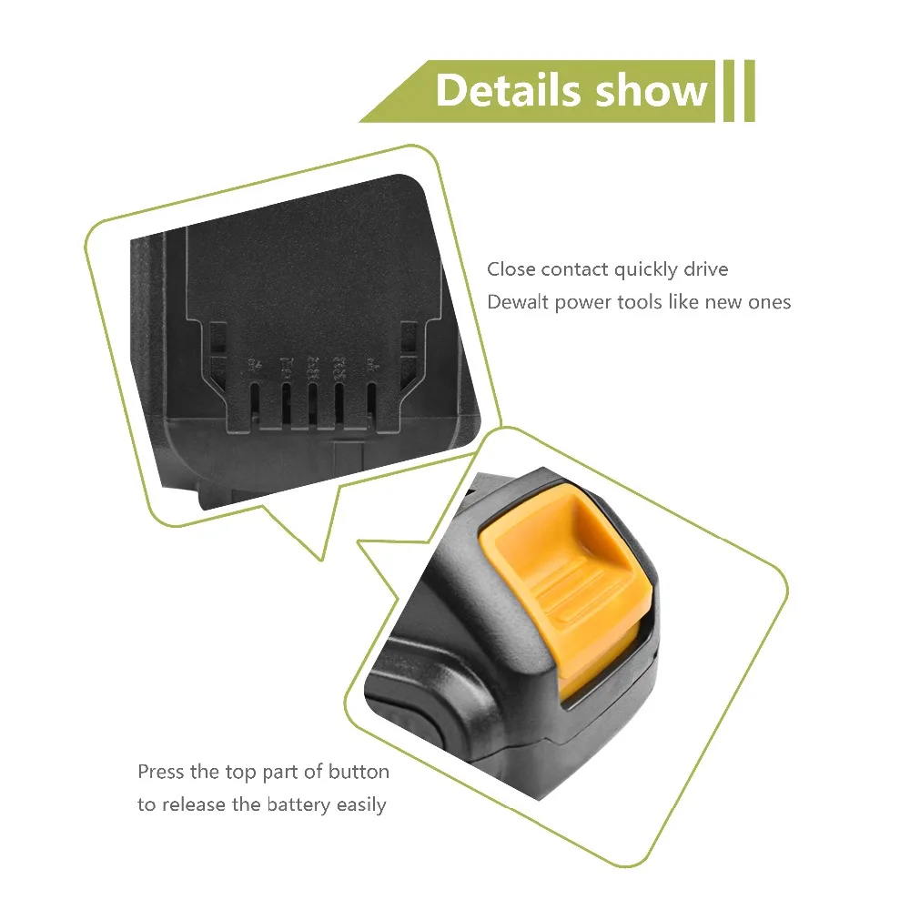 Литий ионный аккумулятор для электроинструмента DEWALT DCB203 DCB181 DCB180 DCB200 DCB201 DCD996 20 в