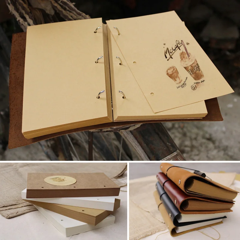 

32 opens the real leather loose leaf book to customize the A5 lettering, the ancient magic diary, the blank notebook business gi