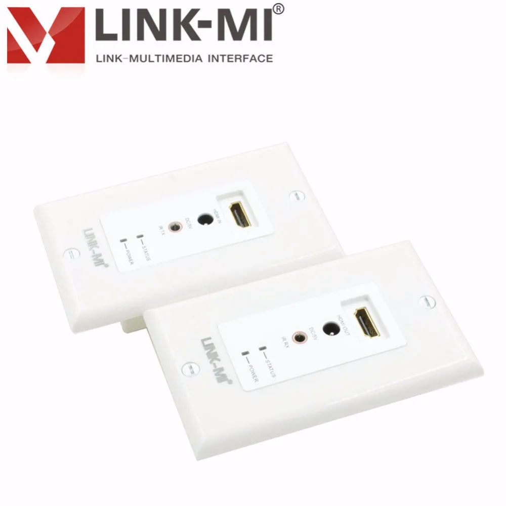 LINK MI LM EW03 HDMI настенная пластина удлинитель с ИК 1080p до 30 м через двойной UTP Cat5e/6