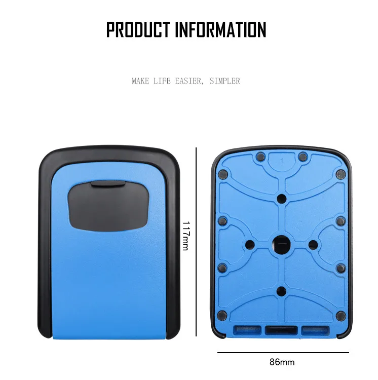 Главный замок наружный ключ Сейф Коробка для хранения ключей замок использовать пароль замок сплав Материал ключи крюк безопасности Органайзер коробки