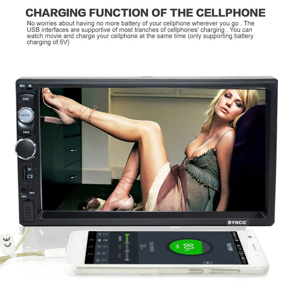 Авторадио Универсальный 2 Din No DVD Audio Video Автомобильный MP3 плеер Сенсорный экран