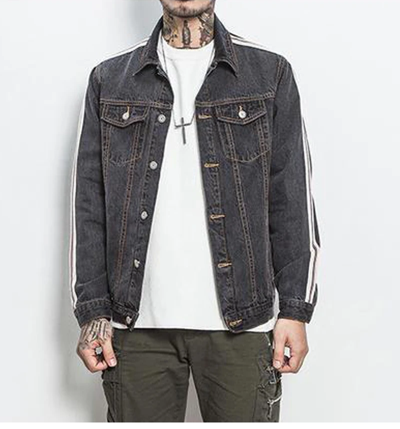 Denim Jacket Men 5Xl Hip Hop     (5)